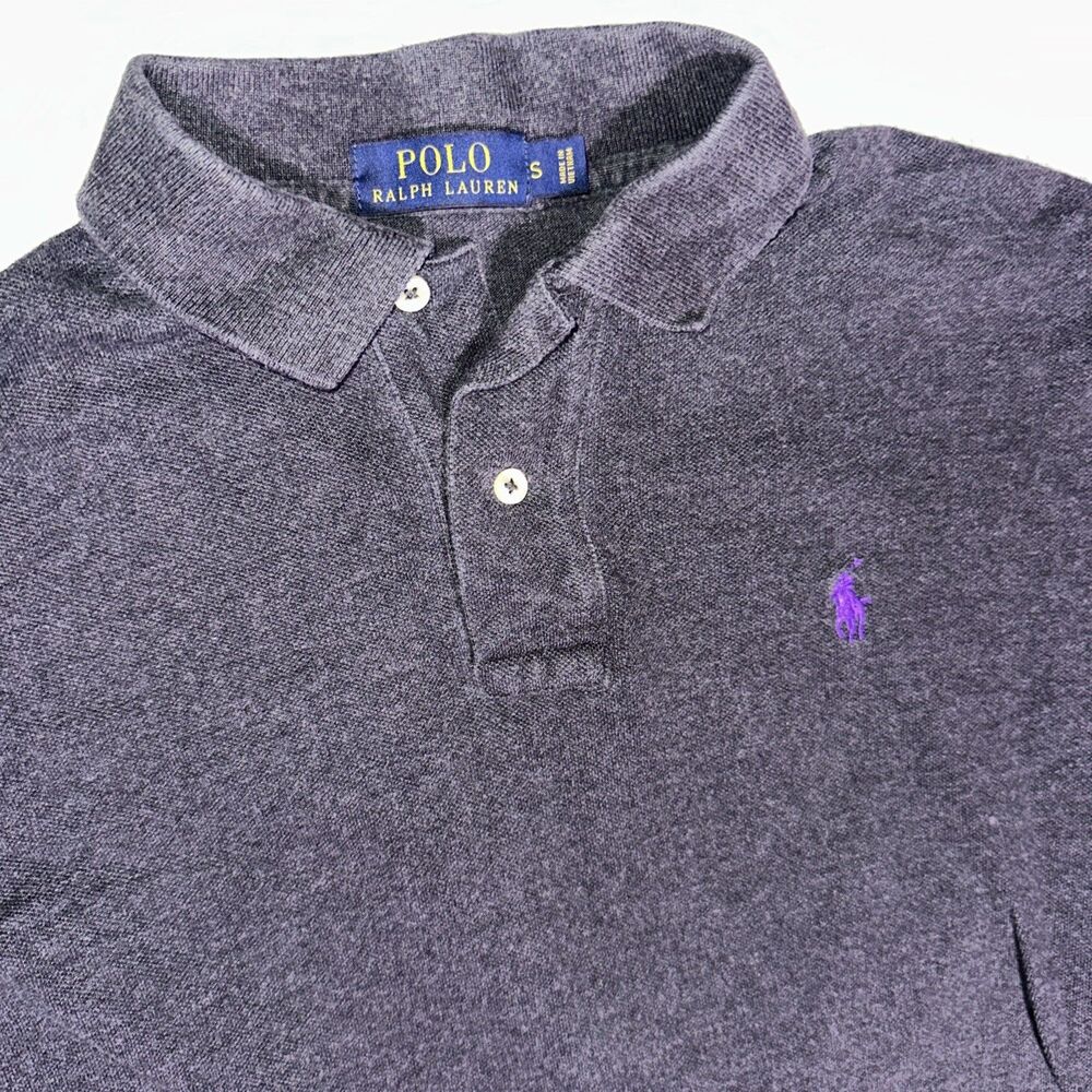 POLO RALPH LAUREN CLASSIC FIT POLO SHIRT GRAY MENS SMALL